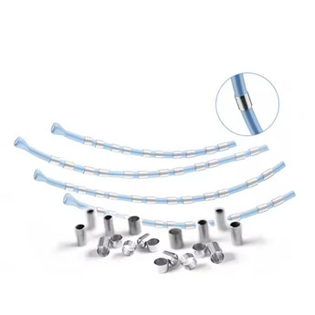 Radiopaque marker bands that light up clearly under X-ray, helping doctors guide catheters confidently during vascular procedures.