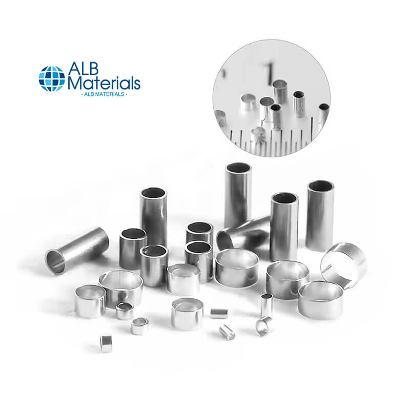 Custom radiopaque marker bands in various sizes and shapes, precision-engineered for clear X-ray visibility and perfect fit in medical devices.