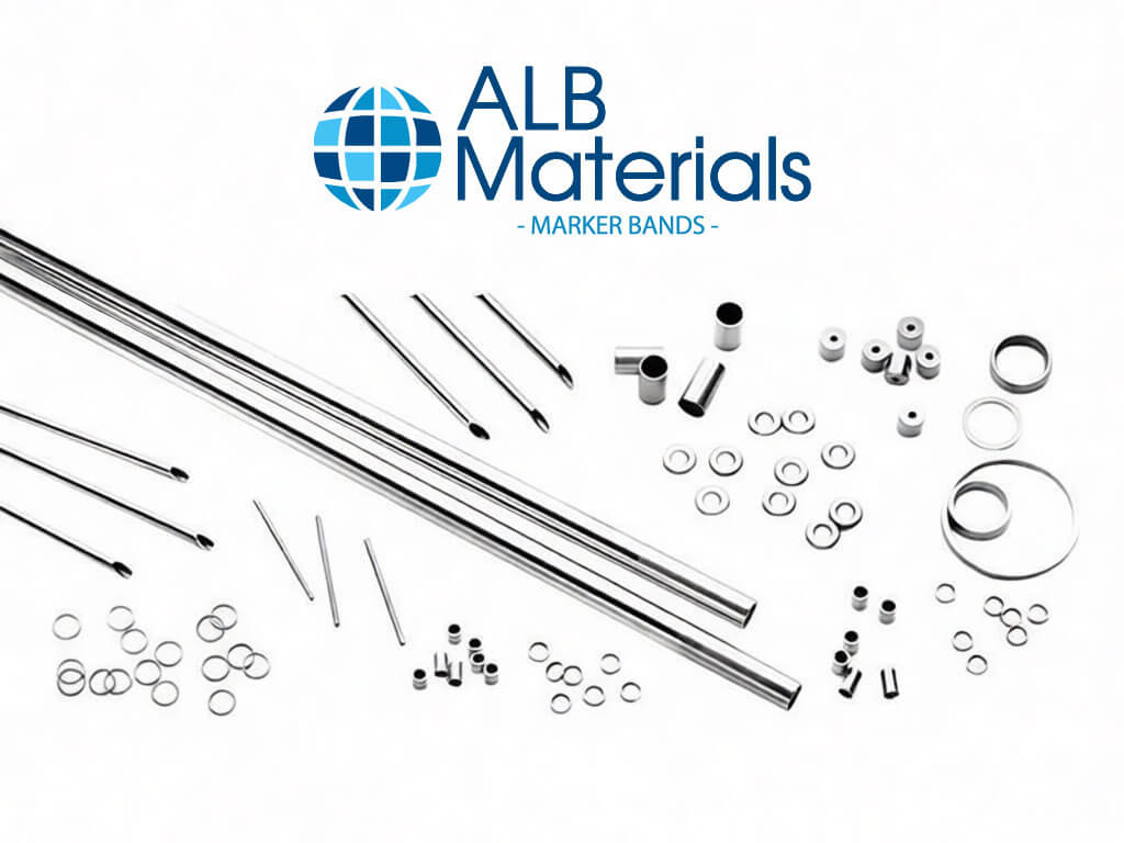 Radiopaque marker bands used in medical applications, featuring precision-engineered components made from biocompatible metals like platinum, Gold, tantalum, or niobium to ensure clear visibility under X-ray or fluoroscopic imaging during minimally invasive procedures.